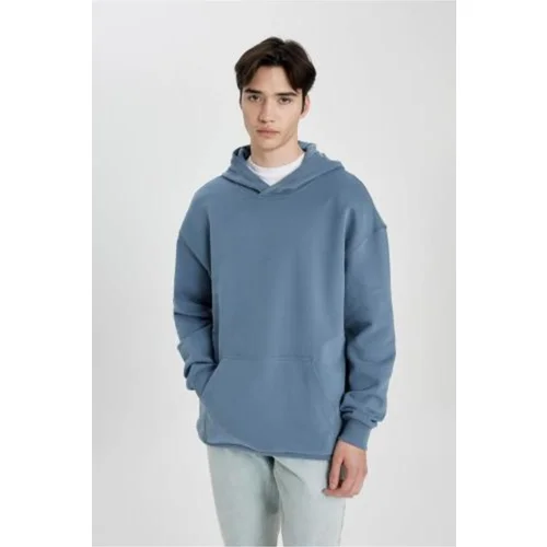 Defacto Comfort Fit Hooded Basic Sweatshirt