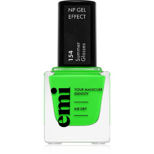 Emi E.MiLac Gel Effect Ultra Strong lak za nokte s gel efektom bez upotrebe UV/LED lampe nijansa Summer Glasses #154 9 ml Slike