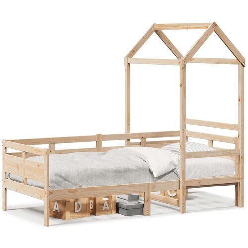  Dnevni krevet s krovom bez madraca 80 x 200 cm masivno drvo Slike