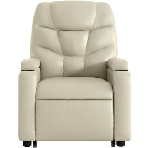 vidaXL Naslanjač s funkcijo vstajanja krem umetno usnje Cene