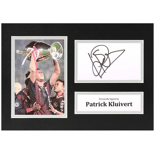 Patrick Kluivert Signed A4 Photo Display Ajax Autograph Memorabilia COA Slike