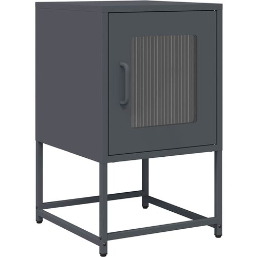 Maison Chic Nočna omarica - Nočna miza antracit 36x39x60,5 cm Hladno valjano jeklo, (21687935) Slike