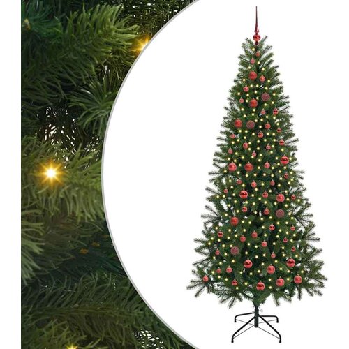VidaXL Umjetno božićno drvce s stalakom Zelena 210 cm PE i PVC Slike