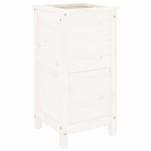 Maison Chic Vrtno cvetlično korito - Cvetlični Lonec belo 40x40x78 cm trdna borovina, (21789090) Cene