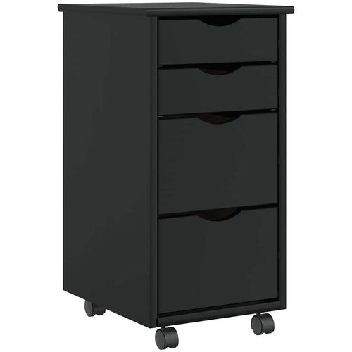 vidaXL Rolling Cabinet s predali "MOSS" Masivni les borovega lesa Cene