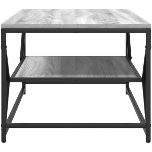  Kava Stol Siva Sonoma 90 x 50 x 40 cm Inženjerska drva i čelik Slike