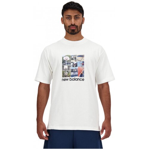 New Balance Majice &amp;amp; Polo majice Hoops graphic t-shirt Bela Slike