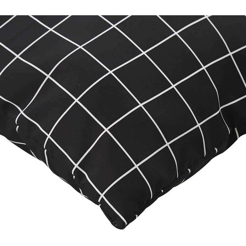  Jastučići za raspr&amp;scaron;enje Kockasto 4 pcs Crna Karirana 50 x 50 cm - Listni uzorak3 50 x 50 cm Slike