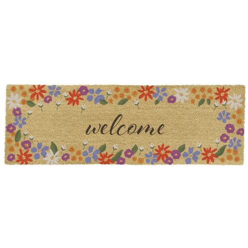 Artsy Doormats Otirač od kokosovih vlakana 40x120 cm Welcome Floral &amp;ndash; Slike