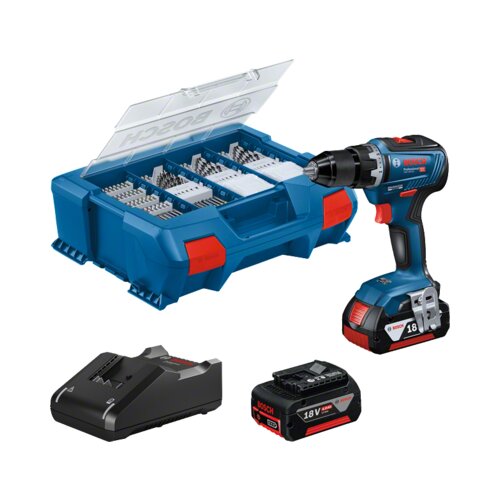 Bosch GSR 18V-55 akumulatorski vijačnik - 2 x 4,0 Ah vklj. z dodatki Slike