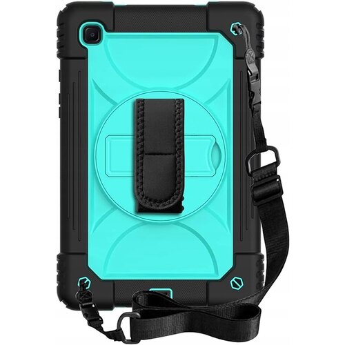 NIKCORP Ovitek za Samsung Galaxy Tab A7 10.4 T500/T505, za&amp;scaron;čitni etui s stojalom, ročajem in naramnim trakom, moder-turkizen, (5000139255) Slike