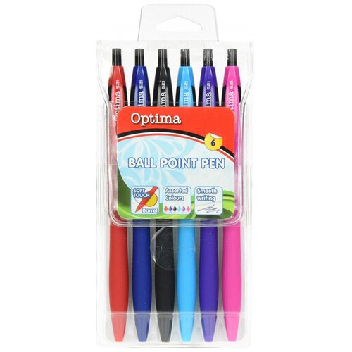 Optima Kemični svinčnik, Soft Touch, 6 kosov Cene