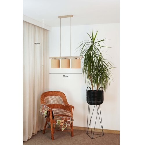  Brilagi - Visilica na sajli FOREST 3xE27/15W/230V borovina/braon Slike