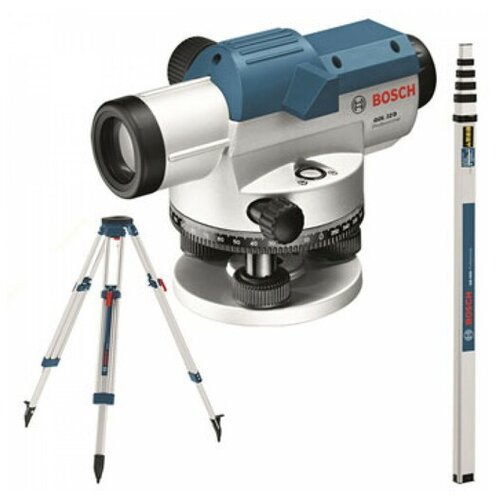 Bosch GOL 32 D + BT160 + GR 500 optički uređaj za niveliranje uklj. stativ Raspon (maks.): 120 m Optičko povećanje (maks.): 32 x Cijene