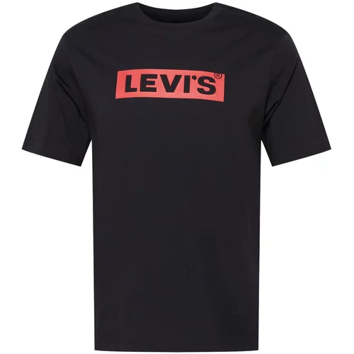 Levi's Majica 'SS RELAXED FIT TEE BLACKS' svijetlocrvena / crna