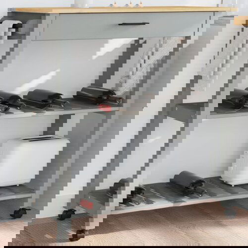 VidaXL Kuhinjska kolica MONZA 84 x 40 x 90 cm od masivne borovine Slike