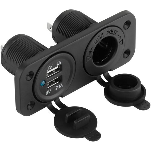 Peiying Ugradni auto punjač 2xUSB 3.1A sa utičnicom upaljača PY-CHR0002 Slike