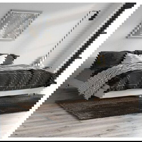 vidaXL Okvir kreveta siva boja hrasta 135 x 190 cm konstruirano drvo Cijene