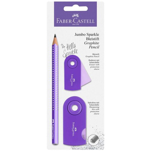 Faber-Castell Set Jumbo Sleeve, 2 kosa, vijoličen Cene