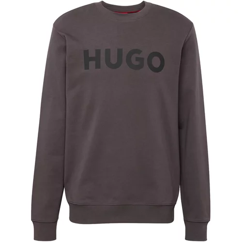 Hugo Sweater majica 'Dem' tamo siva / crna