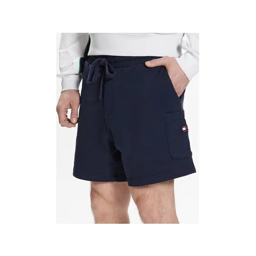 Tommy Jeans Športne kratke hlače DM0DM16330 Mornarsko modra Regular Fit