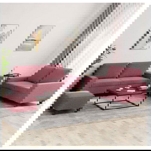 vidaXL 3-dijelni set sofa crvena boja vina od tkanine Cene