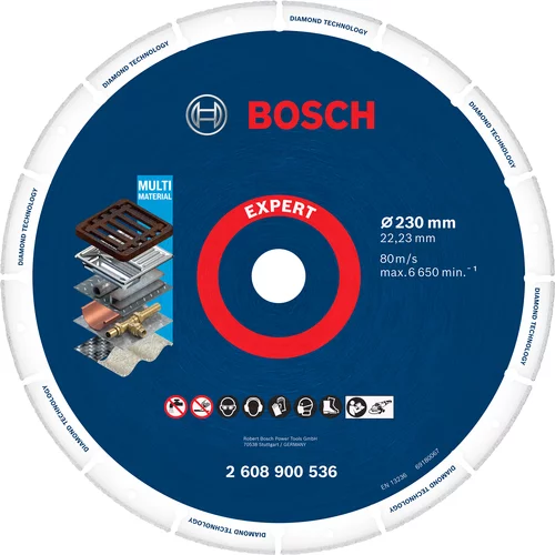 Bosch PROFESSIONAL rezalna diamantna plošča expert Metal 230mm 2608900536 1 kos
