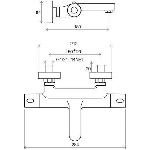 Ravak X070097 Termo termostatska armatura za kad Slike