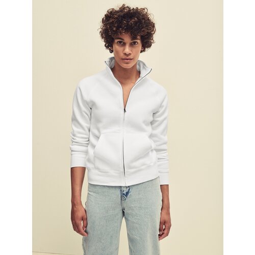 Fruit Of The Loom White women's sweatshirt with stand-up collar Cene
