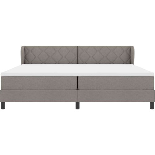 vidaXL Boxspring krevet s madracem Sivo-smeđa 200 x 200 cm tkanina Cijene