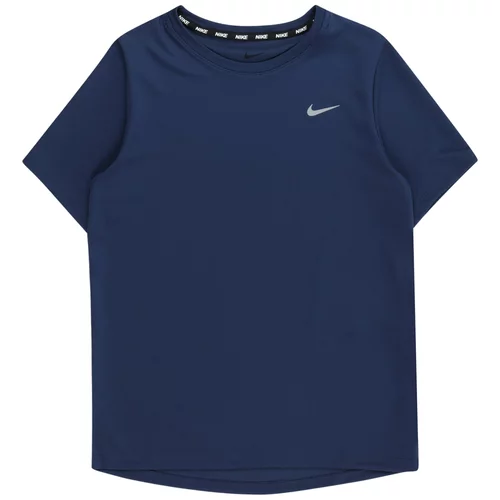 Nike Tehnička sportska majica 'MILER' mornarsko plava / svijetlosiva