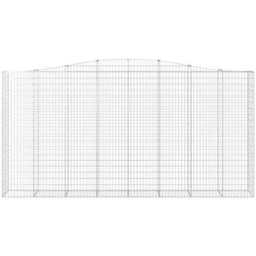  Lučne gabionske ko&amp;scaron;are 2 kom 400x50x200/220cm pocinčano željezo Slike