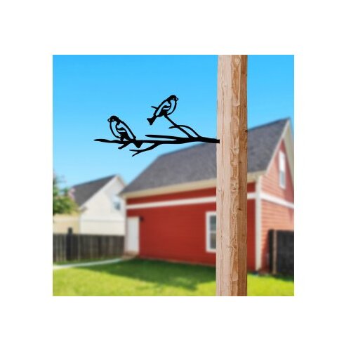 Wallxpert decorative object figura bird on the branch 08 black Slike