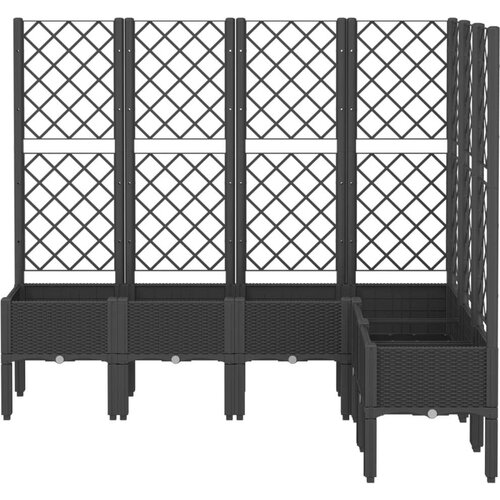  Vrtna sadilica s re&amp;scaron;etkom crna 160 x 120 x 142 cm PP Slike
