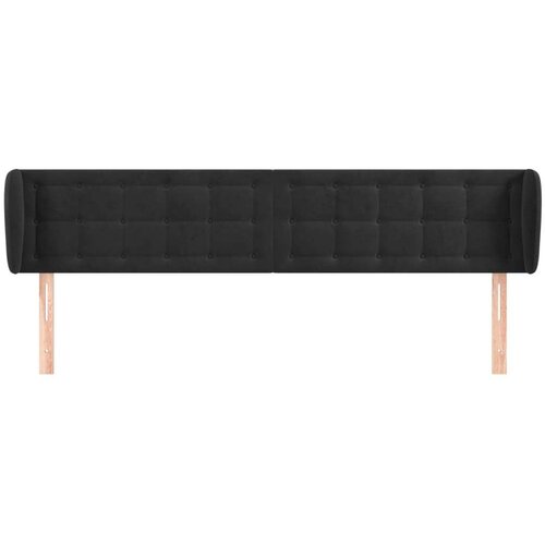  Uzglavlje s u&amp;scaron;ima crno 163x23x78/88 cm bar&amp;scaron;unasto Slike