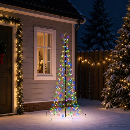  LED spiralno božićno drvce sa &amp;scaron;iljkom EKENAS 180 cm Slike