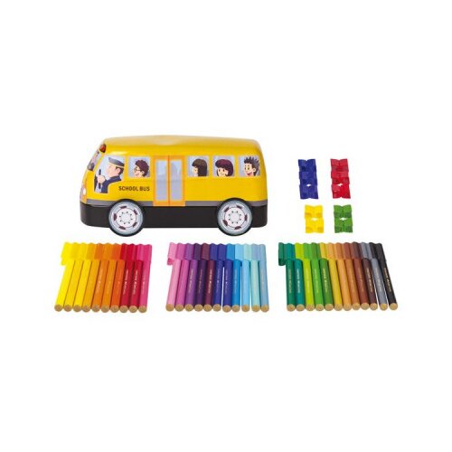 Faber-Castell Otro&scaron;ki flomastri Connector pločevinasti avtobus, 33 barv Cene