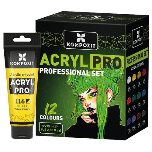  ACRIL PRO PROFESSIONAL Set akrilnih boja 12k75 ml Cene