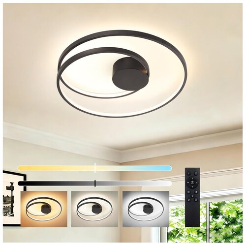 Brilagi - TWISTER LED stropno svetlo, prigu&scaron;iva, LED/48W/230V, &Oslash; 50 cm, crna + daljinski upravljač Cene