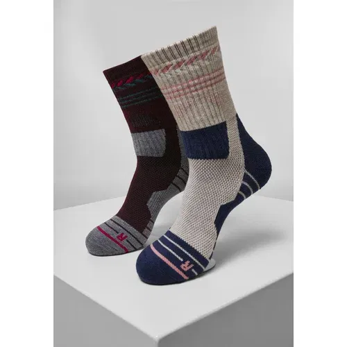 Urban Classics Hiking Performance Socks 2-Pack Blue/grey