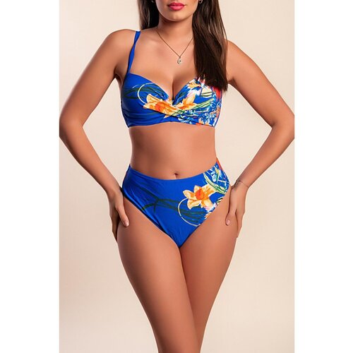 Fenzy Plus Size Dvodijelni Kupaći Kostim S Printom, Plavi Cijene
