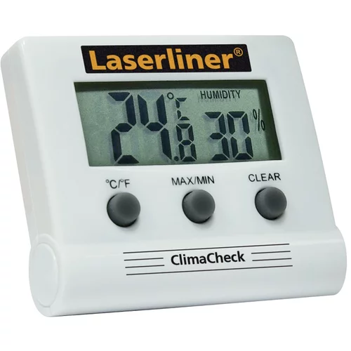 LASERLINER digitalni merilnik vlage in temperature climacheck (natančnost: ± 1 ° c (temperatura), ± 5% rh (vlažnost))