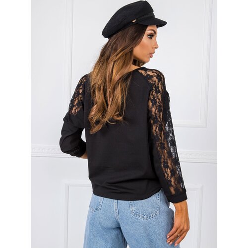 Fashion Hunters RUE PARIS Black oversized blouse Cene