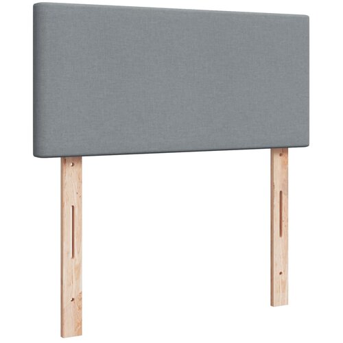  Krevet s oprugama i madracem svjetlosivi 100x200 cm od tkanine Slike