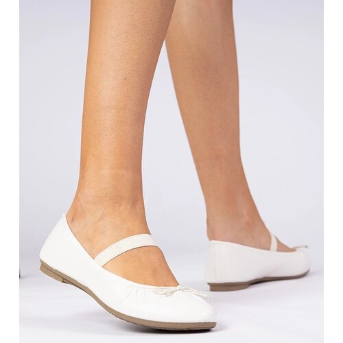 D/CEO marka niezdefiniowana White women&amp;#039;s ballet flats with bow Lerona Slike