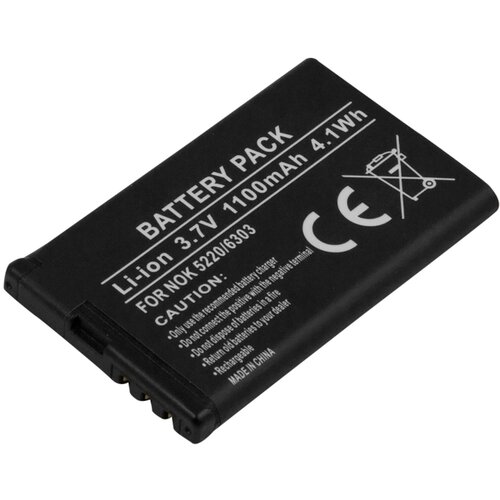 AVIZAR Nadomestna baterija za Nokia 5220 / 6303 Li-ion 3.7V 1100mAh 4.1Wh, Črna, (5000070283) Cene