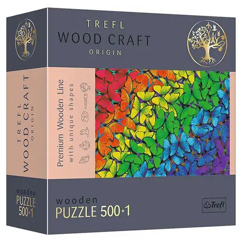 Trefl Wood Craft: Dugini leptiri drvene puzzle 500 + 1kom - Cijene