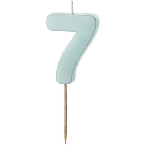 PARTY DECO svečka za rojstni dan številka 7, svetlo modra, velikost 5,5 cm Cene