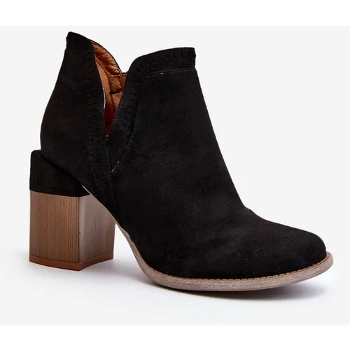 Kesi Black Jolnima ankle boots with a massive high heel with a cutout