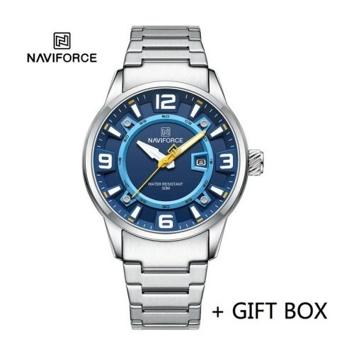 Naviforce nf8044 plavi mu&amp;scaron;ki ručni sat kvarcni mehanizam ( NF8044 PLAVI ) Slike